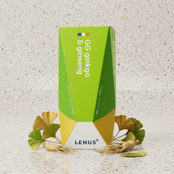 LENUS GG (เลนัส จีจี) Ginkgo & Ginseng 420 mg (บรรจุ 60 แคปซูล)